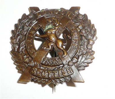 Lot 64 - A Scarce Small Bronze Puggaree Badge to the 2nd Battalion London Scottish, circa 1917-18, with...