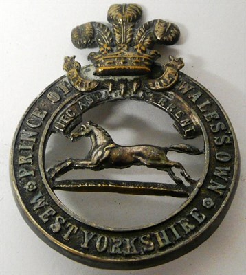Lot 65 - A Silver Plated Officer's Glengarry Badge, to the West Yorkshire Regiment