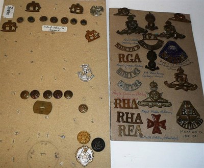 Lot 73 - A Selection of Seventy Cap Badges, Shoulder Titles and Buttons, to the Duke of Wellington's...