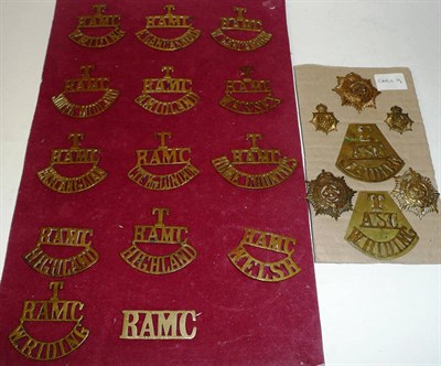 Lot 74 - A Good Selection of Twenty One Various Territorial Shoulder Titles, mainly to Royal Army...