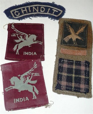 Lot 83 - A 4th Indian Division Staff Flash to 2nd Battalion Cameron Highlanders, North Africa and Italy...