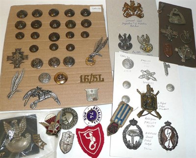 Lot 92 - A Collection of Various Polish Military Badges, including airborne (unsure of origin),  Italian and