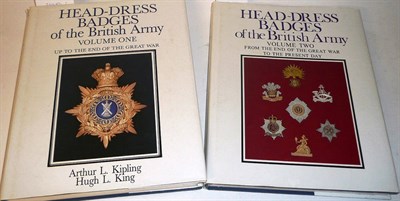 Lot 107 - Two Books :- Head-Dress Badges of the British Army, Volume One Up to the end of the Great War...