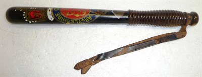 Lot 161 - An Edwardian Argyleshire Constabulary Truncheon, in ebonised hardwood, transferred with crown...