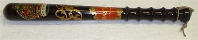 Lot 162 - A George V Constable's Mahogany Truncheon by Hiatt & Co., Birmingham, transferred with crowned...
