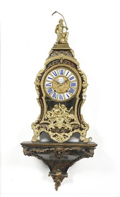 Lot 1302 - A French Regence Striking "Boulle" Bracket Clock, signed Roquelon A Paris, the highly elaborate...