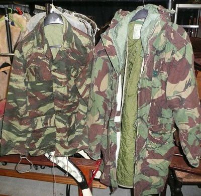 Lot 194 - A Pair of Second World War Snow Camouflage Trousers; a French Indo-China Paratrooper's Tunic...