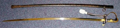 Lot 239 - A German Third Reich Army Sabre by F W Holler, Solingen, the 84cm single edge fullered steel...