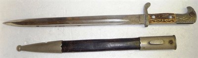 Lot 240 - A German Third Reich SD (Sicherheitsdienst) Parade Bayonet, the single edge fullered steel...