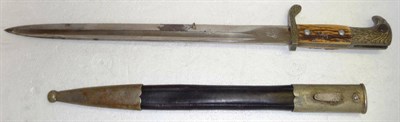 Lot 241 - A German Third Reich SD (Sicherheitsdienst) Parade Bayonet, the single edge fullered steel...