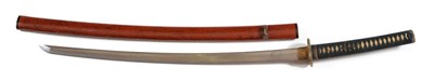 Lot 250 - A Japanese Civilian Mounted Katana, Showa Period, (pre Second World War), the 65.5cm signed...