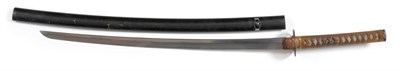 Lot 256 - A Japanese Katana with Civilian Mounts, late Koto, the unsigned 68.5cm blade with undulating yakiba