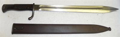 Lot 266 - A German 1898/05 Butcher Bayonet, 2nd pattern, with Carl Eickhorn steel blade and steel scabbard