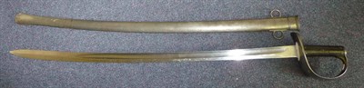 Lot 274 - A Later Victorian 1885 Pattern Cavalry Trooper's Sword, the 87cm single edge fullered steel...