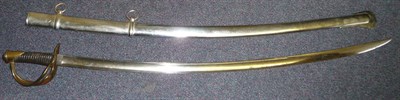 Lot 287 - A US Model 1860 Light Cavalry Sabre, the 90.5cm single edge steel blade with a broad fuller and...