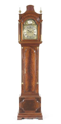 Lot 1313 - A Mahogany Eight Day Longcase Clock, the mahogany reproduction case with pagoda pediment, stop...