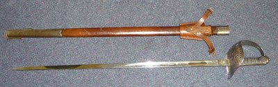 Lot 325 - An Edward VII 1897 Pattern Infantry Officer's Sword, the 83cm single edge steel blade etched...