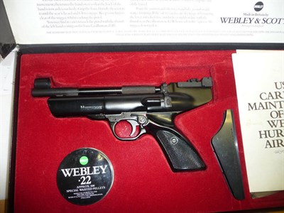 Lot 417 - PURCHASER MUST BE 18 YEARS OR OVER A Webley Hurricane .22 Calibre Air Pistol, with black finish and