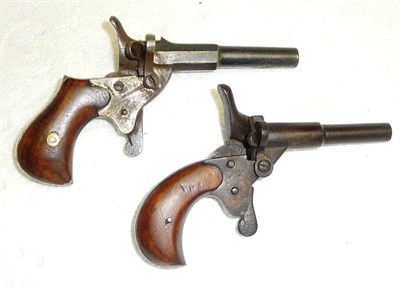 Lot 431 - Two Late 19th Century Starting Pistols, each with two piece walnut grip