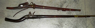 Lot 439 - A 19th Century Flintlock Jezail, with 99cm octagonal steel barrel, with East India Company...