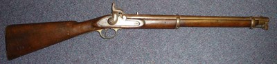 Lot 448 - A Victorian Enfield Percussion Cap Two Band Cavalry Carbine, the 53cm steel barrel stamped 55...