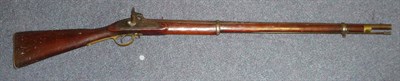 Lot 454 - A 19th Century Enfield Percussion Cap Two Band Musket, the 83cm steel barrel stamped 5447 on...