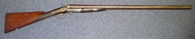 Lot 455 - A 19th Century 10 Bore Side by Side Double Barrel Hammer Action Shotgun by E Bond, the 81cm...