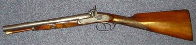 Lot 457 - A 19th Century Percussion Cap Double Barrel Coaching Gun by Henry Tatham, London, with 33cm...