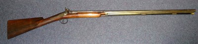 Lot 466 - A 19th Century Percussion Cap Single Barrel Sporting Gun, the 90cm steel barrel octagonal at...