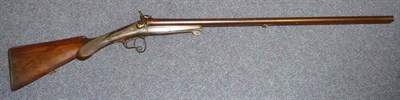 Lot 470 - A 19th Century Belgian Double Barrel Pinfire Shotgun, the 74cm browned steel barrels engraved...