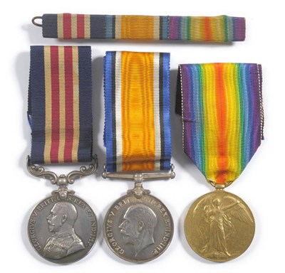 Lot 2 - A First World War Gallantry Group of Three Medals, awarded to 300573 PTE.T.DONALDSON....