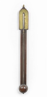 Lot 1331 - A Mahogany Stick Barometer, signed Miller & Adie, Edinburgh, circa 1810, the case with exposed...