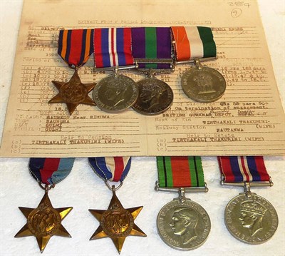 Lot 15 - A Second World War Gurkha Group of Four Medals, awarded to 21132738 SPR.GORE.SAHI R.E.GUR.,...