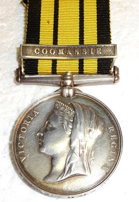 Lot 17 - An Ashantee Medal 1874, with clasp COOMASSIE, awarded to  P.J.HORTON, PY.OFFR.2CL. H.M.S....