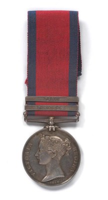 Lot 20 - A Military General Service Medal 1847, with two clasps NIVELLE and NIVE, awarded to E.BREARLEY,...