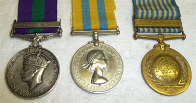 Lot 29 - A Post Second World War Group of Three Medals, awarded to 14467118 PTE.R.CASE. R.LINCOLNS...