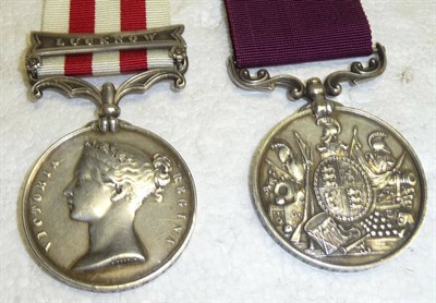 Lot 32 - A Pair of Medals, comprising Indian Mutiny Medal 1857-58, with clasp LUCKNOW, named to GUNNER HENRY