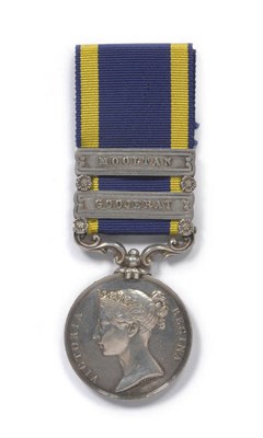 Lot 33 - A Punjab Medal 1849, with two clasps MOOLTAN and GOOJERAT, awarded to G.EASTMENT, 1ST BN.60TH...