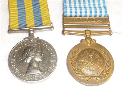 Lot 37 - A Korea Pair, awarded to 22418908 PTE.E.H.SEXTON. R.NORFOLK, comprising a Korea Medal 1950-53 and a