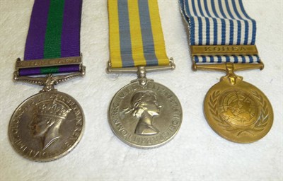 Lot 44 - A Post Second World War Group of Three Medals, awarded to 19045332 PTE.D.ALLAN. A.& S.H.,...