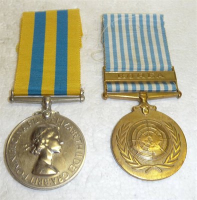 Lot 45 - A Korea Pair, awarded to 22547249 TPR.R.E.FOSSEY. R.TKS., comprising Korea Medal 1950-53 and United