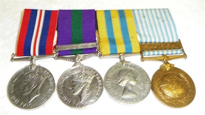 Lot 55 - A Second World War/Korea Group of Four Medals, awarded to 14945369  (22235551) SPR.J.HOLLIS....