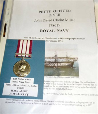 Lot 83 - A Naval General Service Medal 1915, with clasp PERSIAN GULF 1909-1914, awarded to 178619....