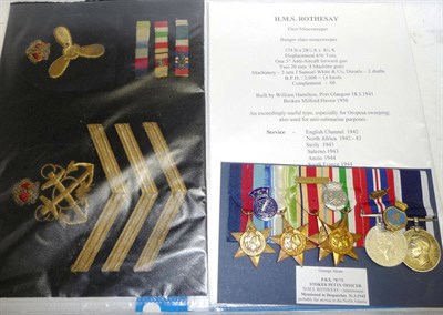 Lot 85 - A Good Second World War Royal Navy Group of Six Medals, awarded to KX.78775 G.STRAW. S.P.O....