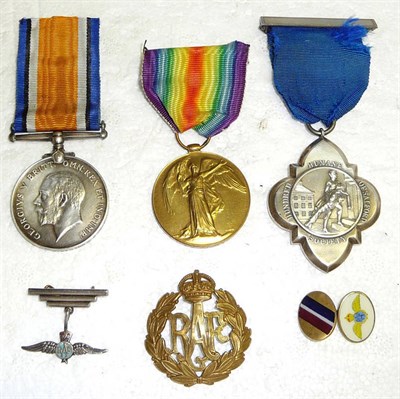 Lot 88 - A First World War RAF Pair, awarded to 211493.1.A.M. J.KENYON.R.A.F., comprising British War...