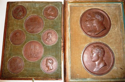 Lot 98 - A Set of Bronzed Lead Napoleonic Medallions designed by Bertrand Andrieu, circa 1810, depicting...