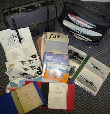 Lot 139 - A Collection of Aviation Ephemera, including:- three Pilot's and Flight Engineer's Notes for...