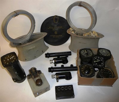 Lot 141 - A Collection of Twelve Aircraft Cockpit Instruments, mainly Second World War period,...