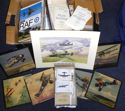 Lot 143 - A Large Collection of Royal Air Force Ephemera, including a set of six coloured lithographs of...