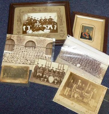 Lot 161 - Six Pre-First World War Regimental Portrait Photographs, including Officers and Sergeants Yorkshire